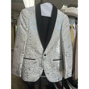 NEW Men's Mark of Distinction Camo Lamé dinner jacket 36L